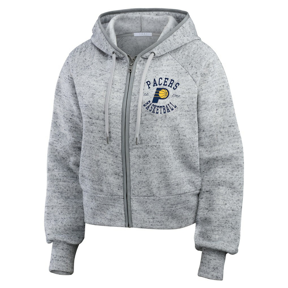Indiana Pacers WEAR by Erin Andrews Women's Speckled Radiator Full-Zip Hoodie - Heather Gray outlet