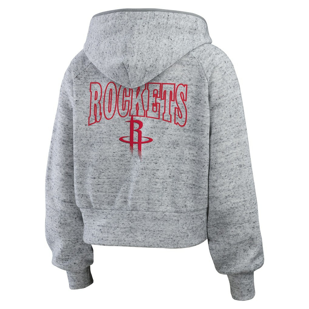 Houston Rockets WEAR by Erin Andrews Women's Speckled Radiator Full-Zip Hoodie sale - Heather Gray sale