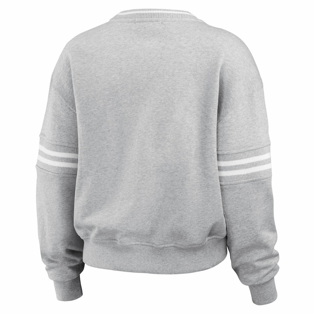 Los Angeles Lakers WEAR by Erin Andrews Women's French Terry Pullover Sweatshirt - Heather Gray cheap