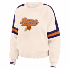 Phoenix Suns WEAR by Erin Andrews Women's Stripe Pullover Sweater - Cream online