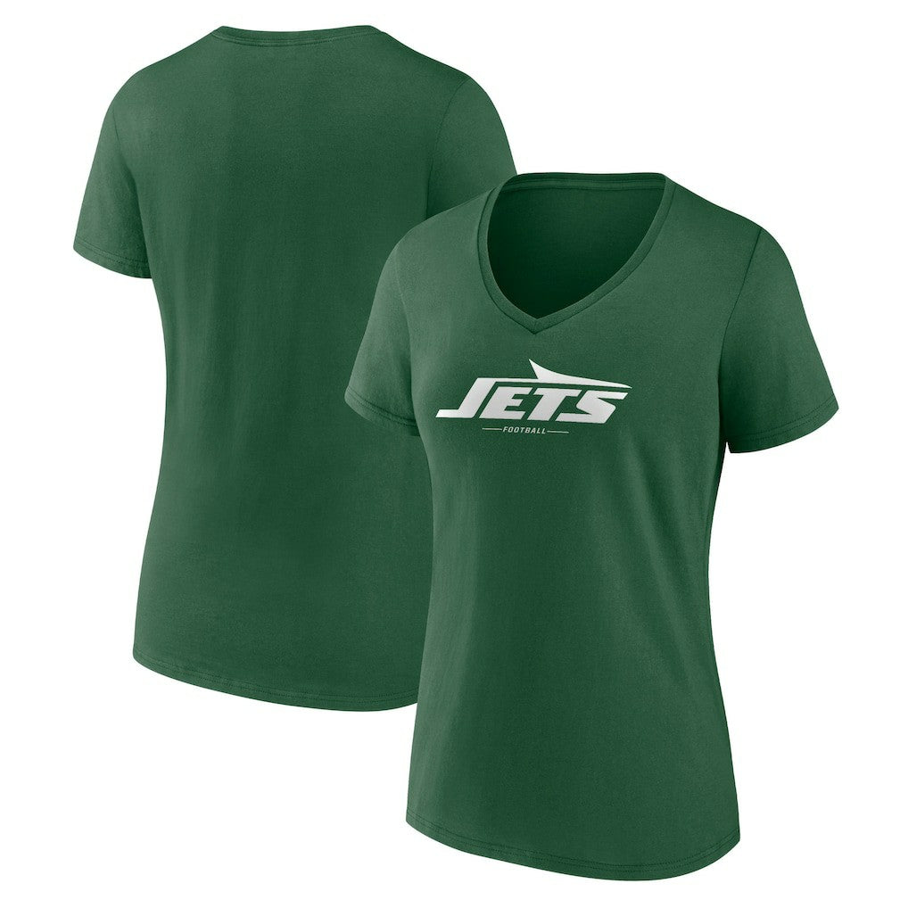 New York Jets Women's Team Lock-Up V-Neck T-Shirt - Green online