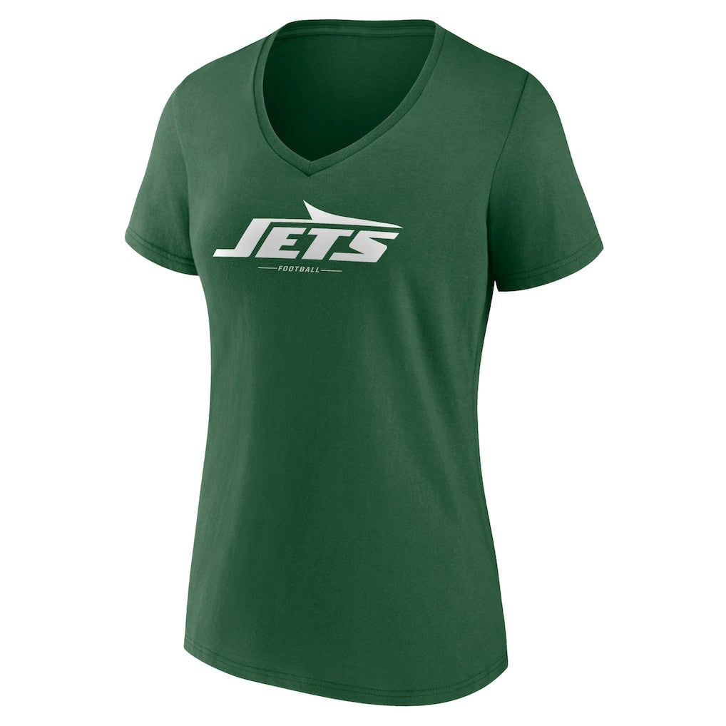New York Jets Women's Team Lock-Up V-Neck T-Shirt - Green online