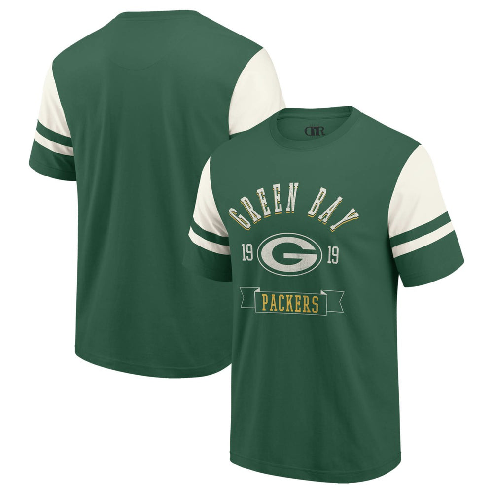 Green Bay Packers Darius Rucker Collection Football T-Shirt - Green on sale