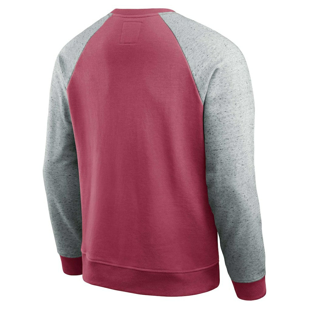 Arizona Cardinals Darius Rucker Collection Colorblock Pullover Sweatshirt - Cardinal/Heather Gray discount