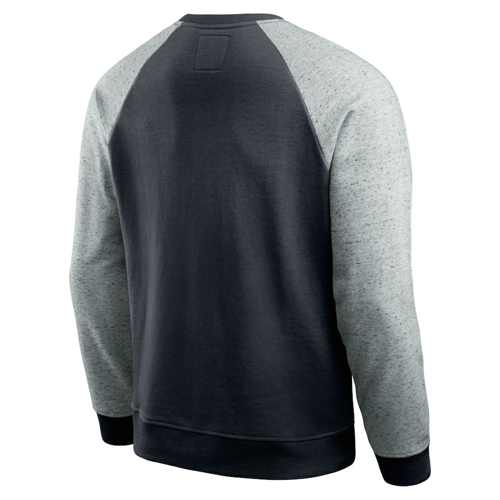 Carolina Panthers Darius Rucker Collection Colorblock Pullover Sweatshirt - Black/Heather Gray discount