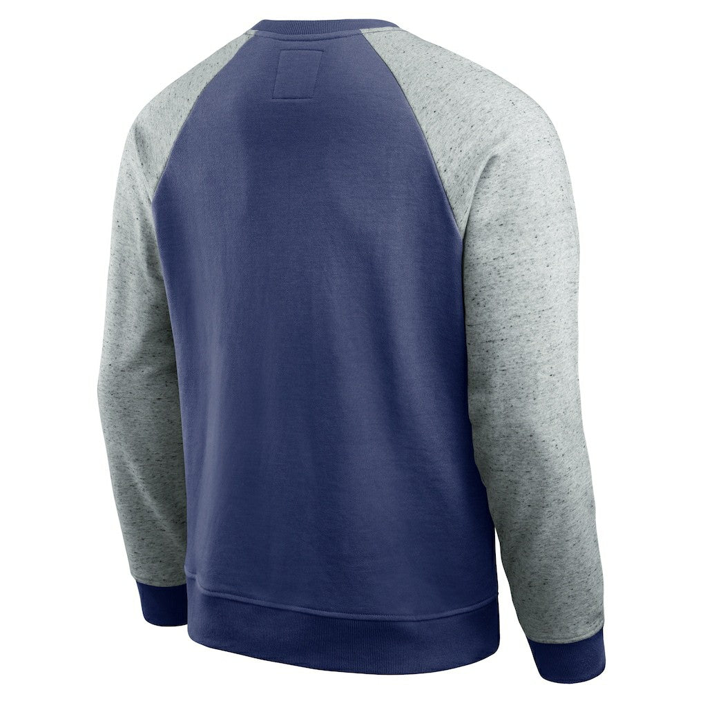 New York Giants Darius Rucker Collection Colorblock Pullover Sweatshirt - Royal/Heather Gray cheap