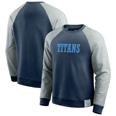 Tennessee Titans Darius Rucker Collection Colorblock Pullover Sweatshirt - Navy/Heather Gray cheap