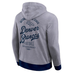 Denver Broncos Darius Rucker Collection Tonal Knit Pullover Hoodie - Navy on sale
