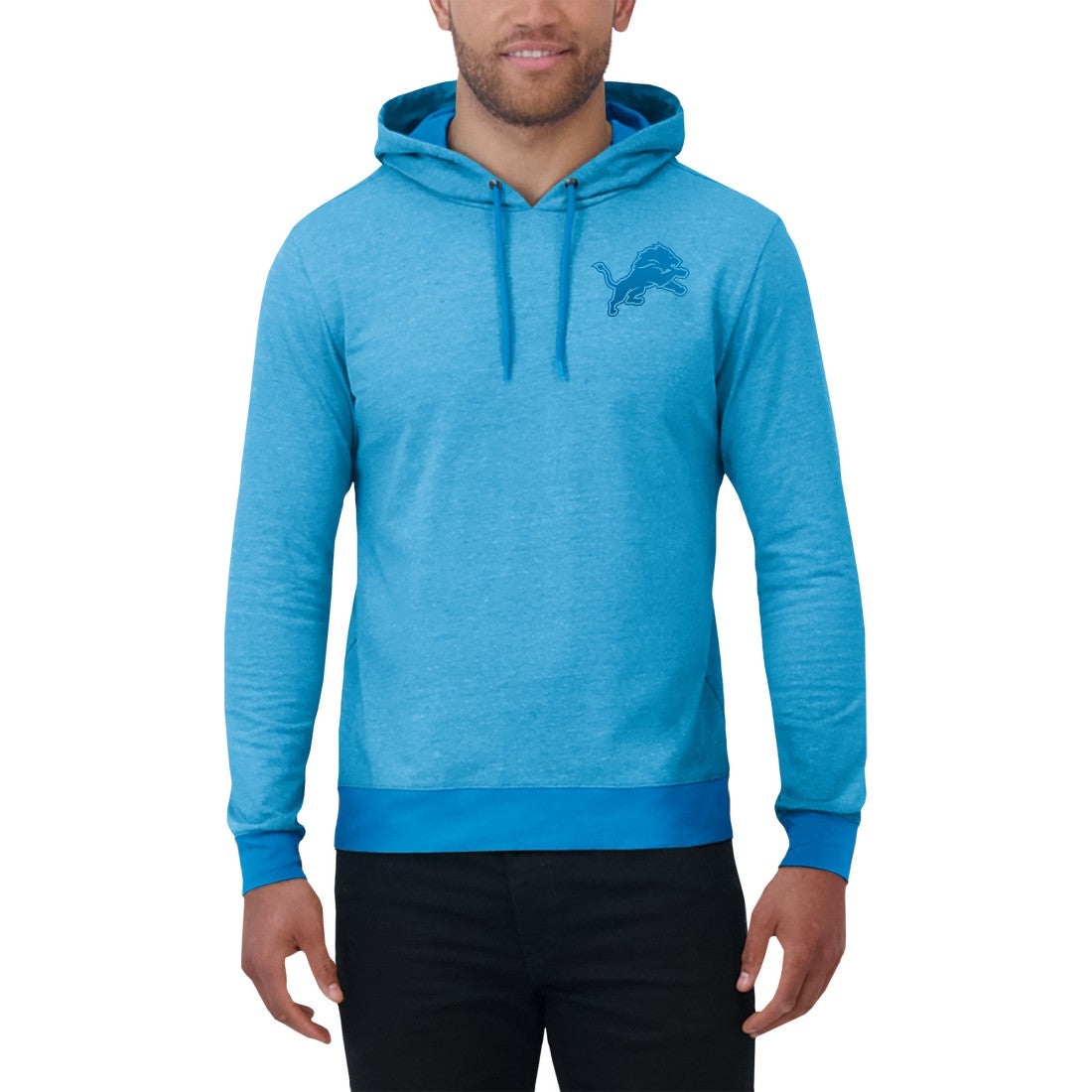 Detroit Lions Darius Rucker Collection Tonal Knit Pullover Hoodie - Blue online