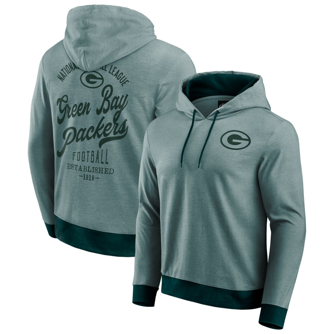 Green Bay Packers Darius Rucker Collection Tonal Knit Pullover Hoodie - Green for sale