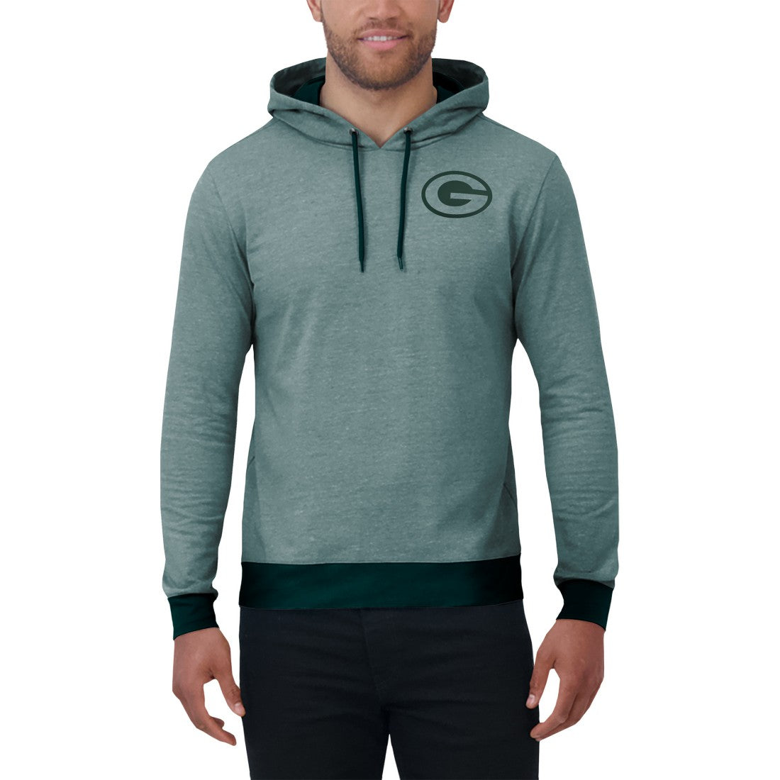 Green Bay Packers Darius Rucker Collection Tonal Knit Pullover Hoodie - Green for sale