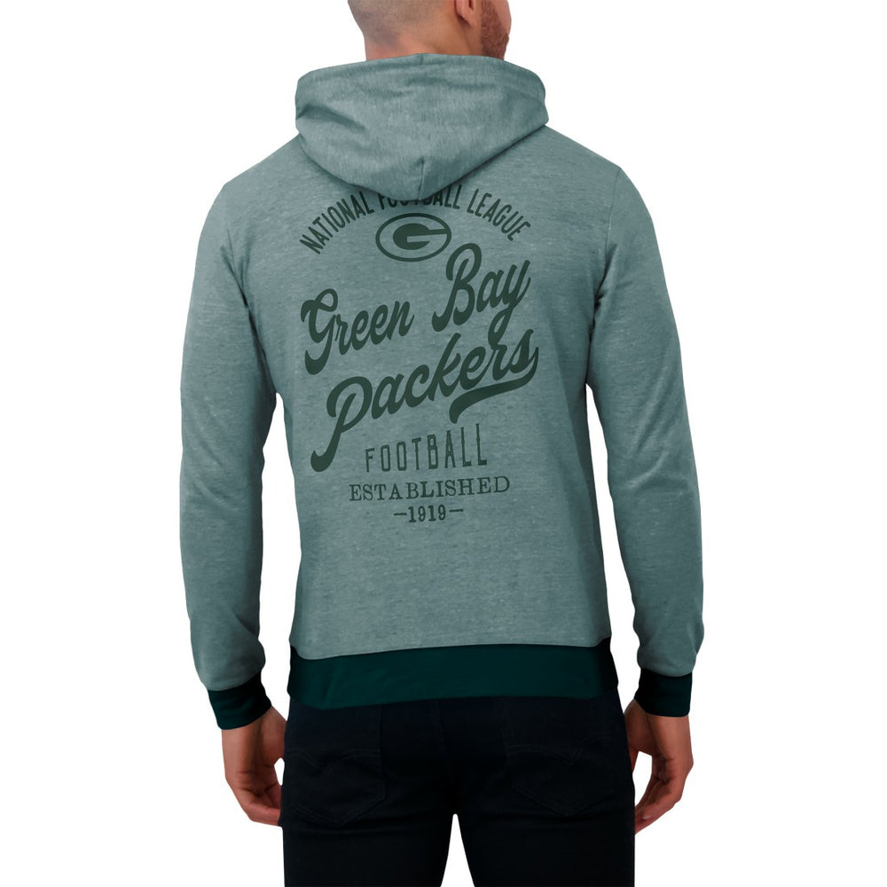 Green Bay Packers Darius Rucker Collection Tonal Knit Pullover Hoodie - Green for sale