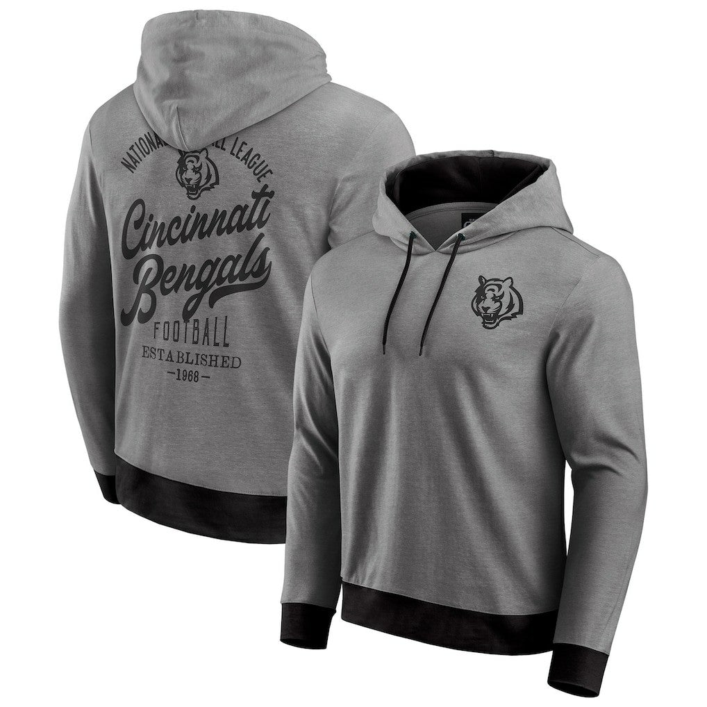 Cincinnati Bengals Darius Rucker Collection Tonal Knit Pullover Hoodie - Black discount