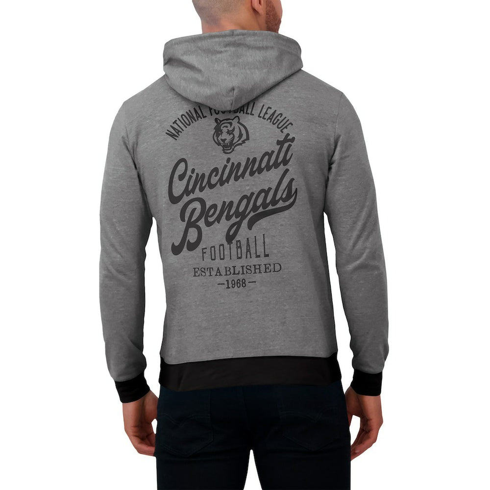 Cincinnati Bengals Darius Rucker Collection Tonal Knit Pullover Hoodie - Black discount