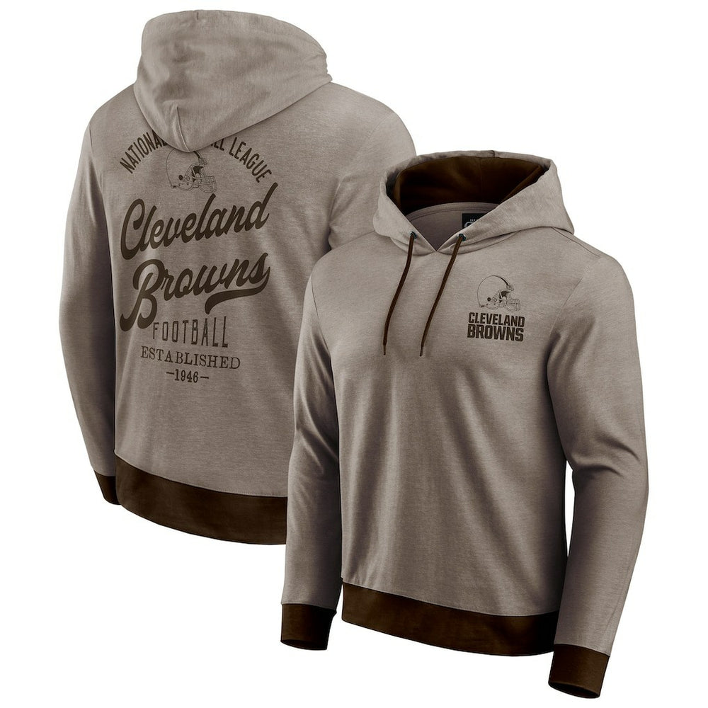 Cleveland Browns Darius Rucker Collection Tonal Knit Pullover Hoodie - Brown outlet