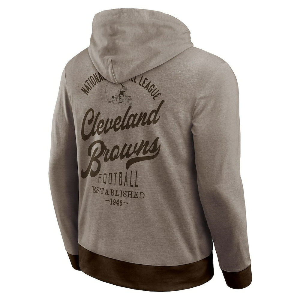 Cleveland Browns Darius Rucker Collection Tonal Knit Pullover Hoodie - Brown outlet