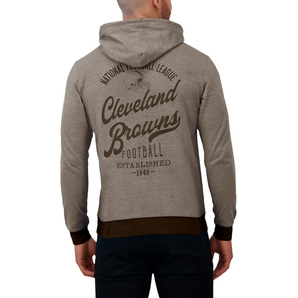 Cleveland Browns Darius Rucker Collection Tonal Knit Pullover Hoodie - Brown outlet