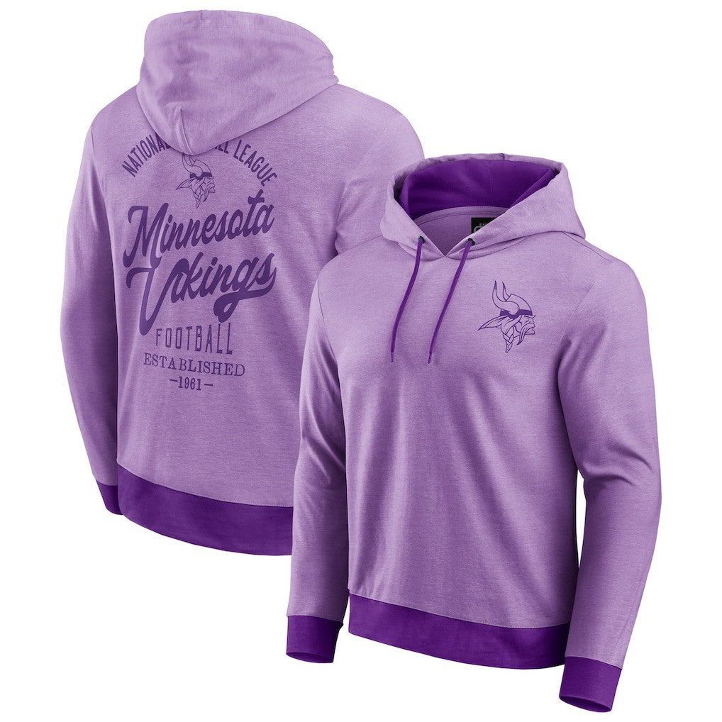 Minnesota Vikings Darius Rucker Collection Tonal Knit Pullover Hoodie - Purple on sale