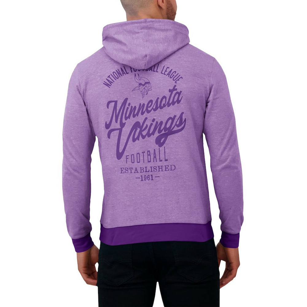 Minnesota Vikings Darius Rucker Collection Tonal Knit Pullover Hoodie - Purple on sale