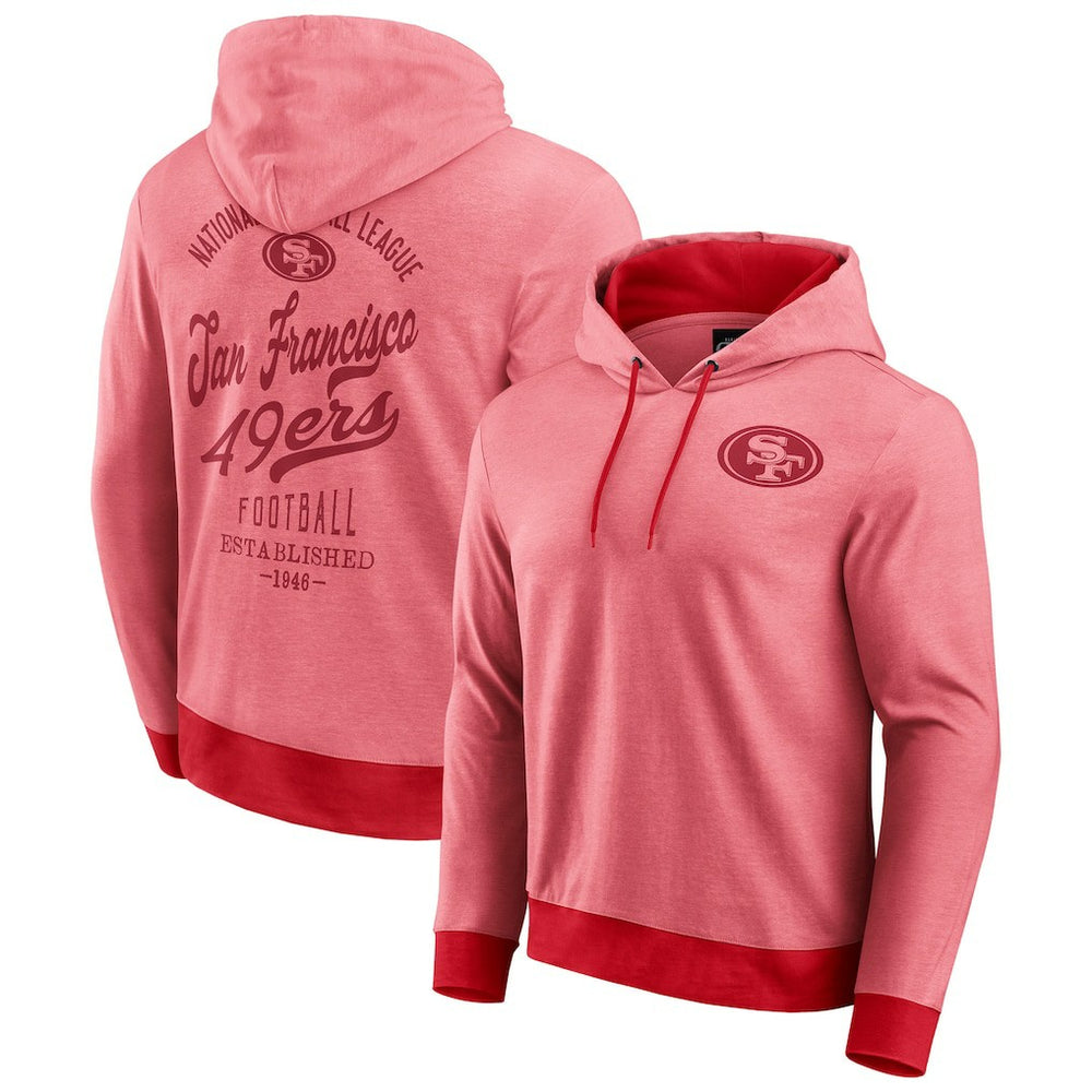 San Francisco 49ers Darius Rucker Collection Tonal Knit Pullover Hoodie - Scarlet outlet