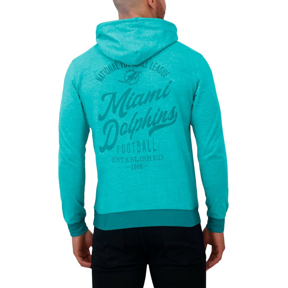 Miami Dolphins Darius Rucker Collection Tonal Knit Pullover Hoodie - Aqua for sale
