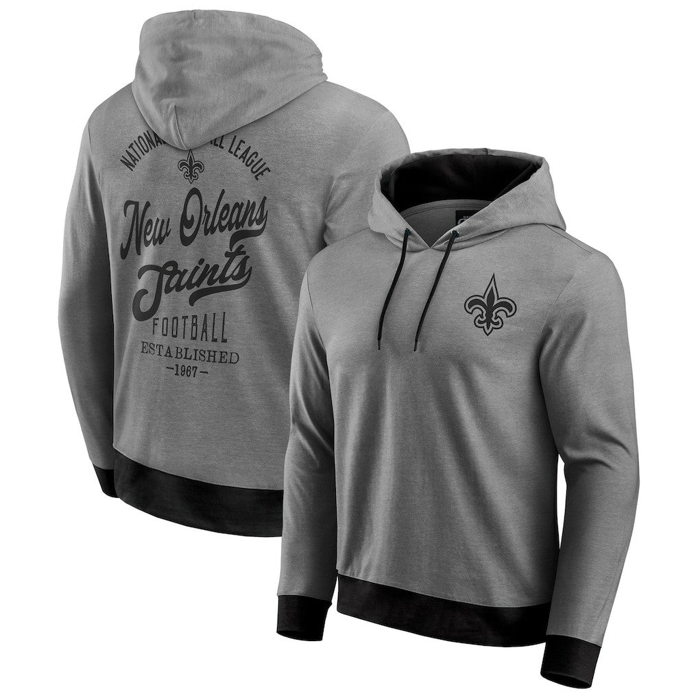 New Orleans Saints Darius Rucker Collection Tonal Knit Pullover Hoodie - Black on sale