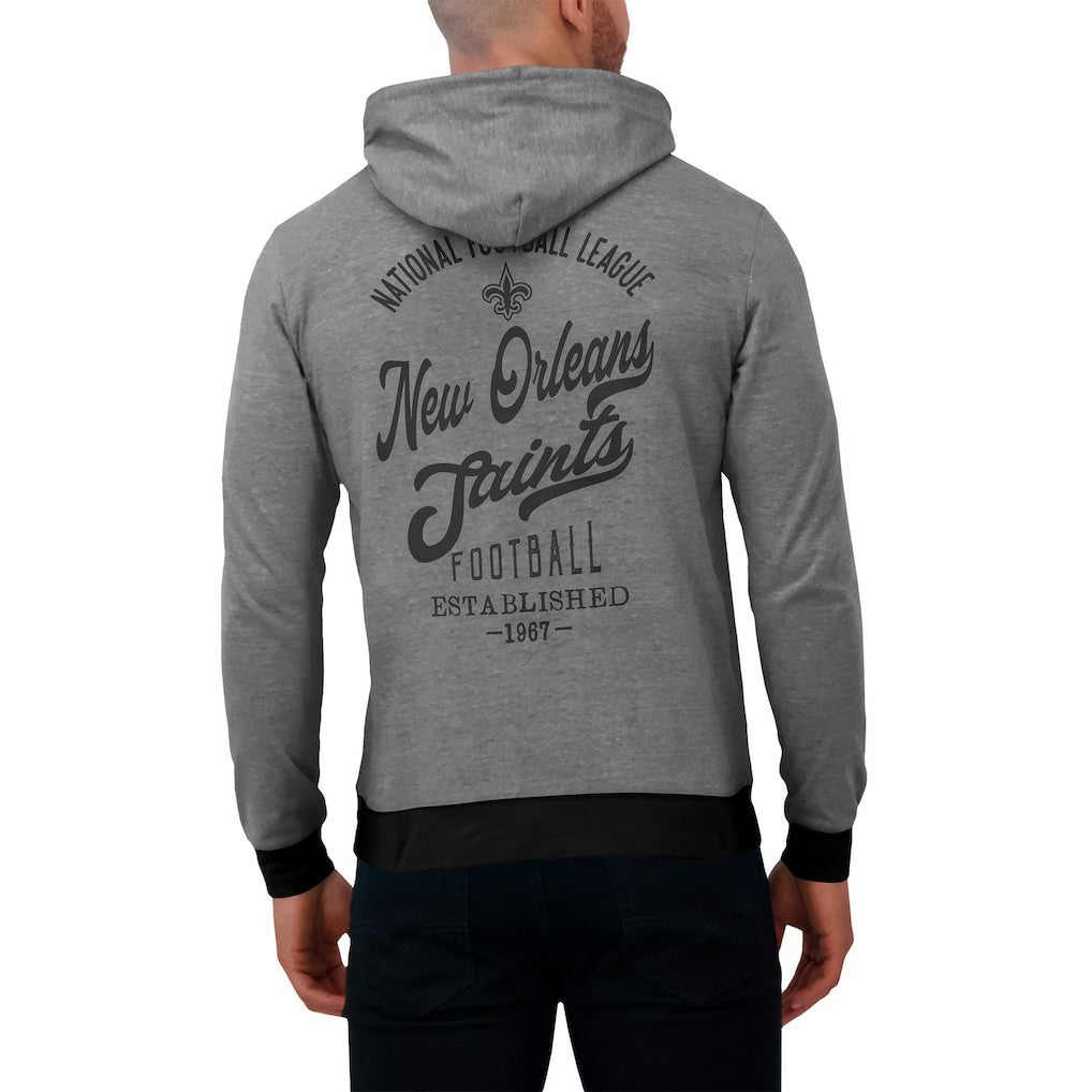 New Orleans Saints Darius Rucker Collection Tonal Knit Pullover Hoodie - Black on sale