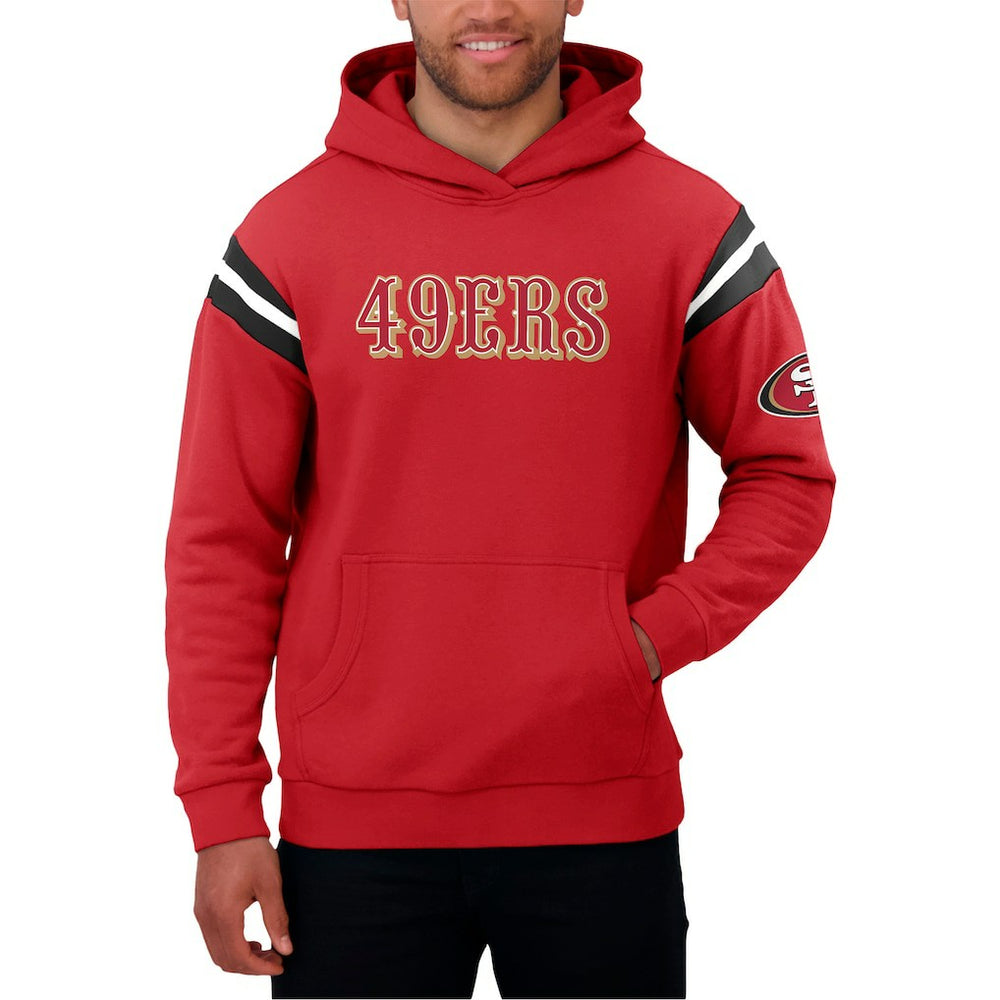 San Francisco 49ers Darius Rucker Collection Football Washed Pullover Hoodie - Scarlet outlet