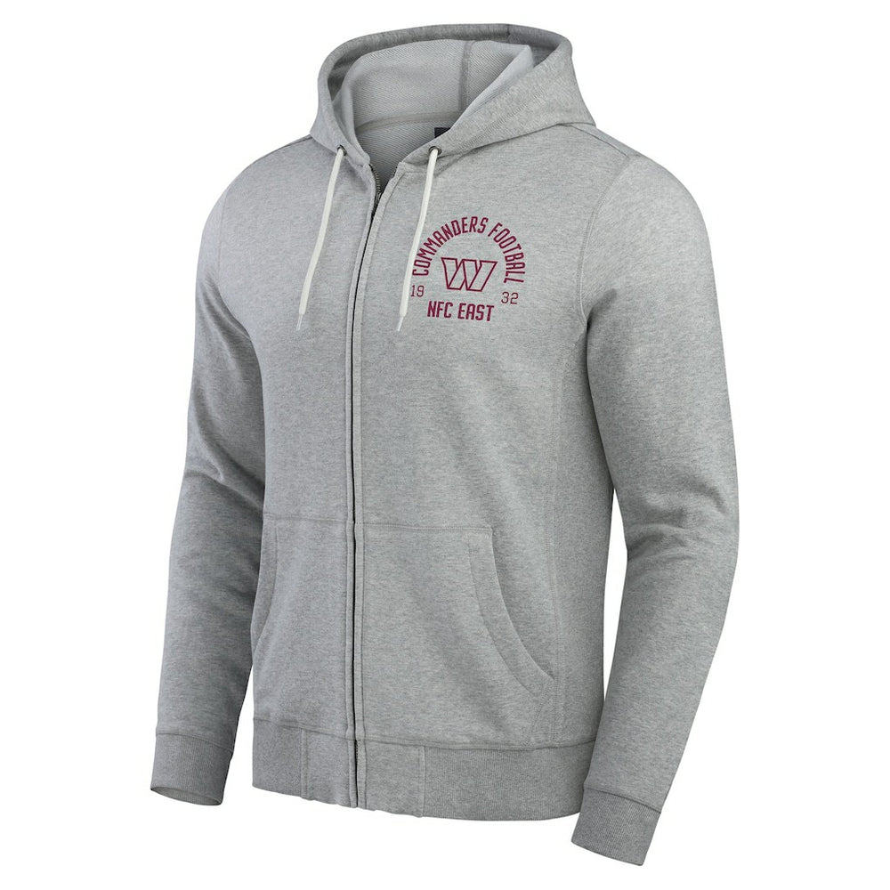 Washington Commanders Darius Rucker Collection Vintage Stripe Full-Zip Hoodie - Heather Gray for sale
