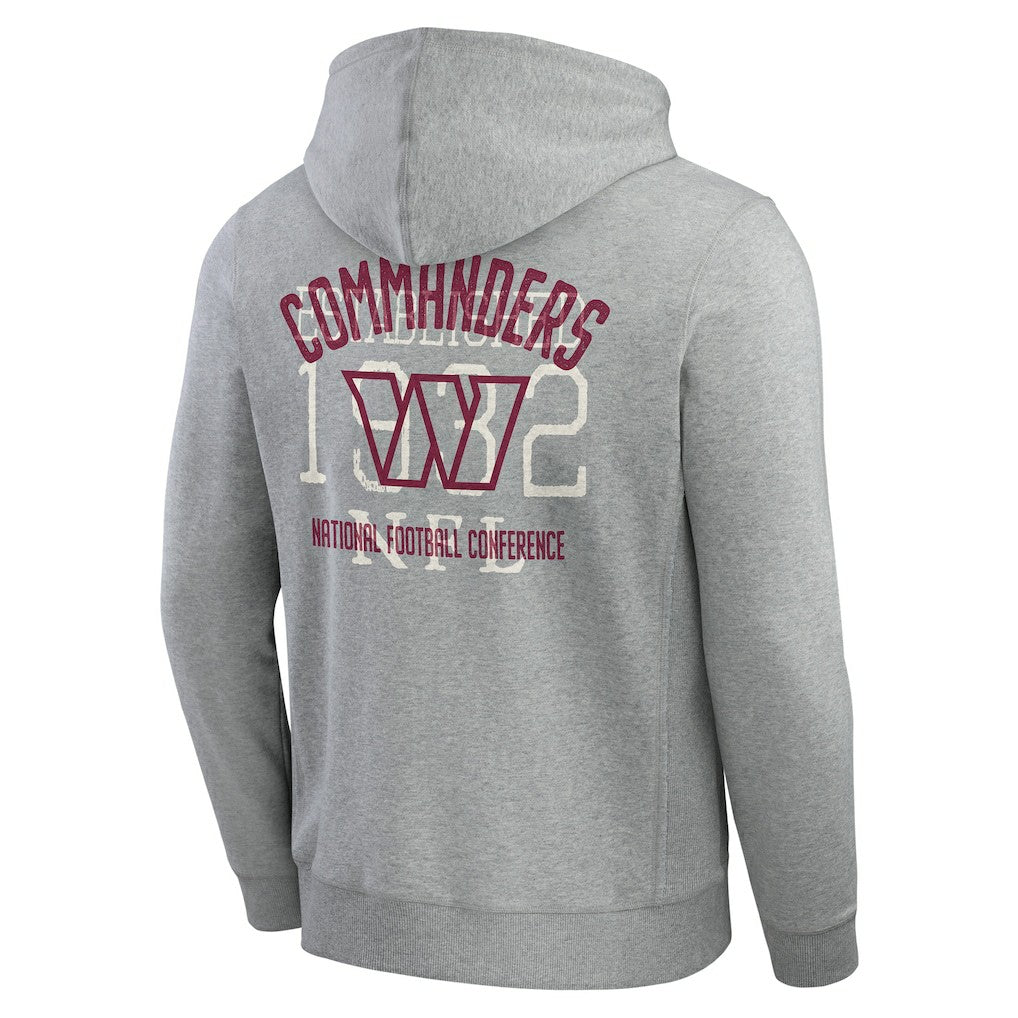 Washington Commanders Darius Rucker Collection Vintage Stripe Full-Zip Hoodie - Heather Gray for sale