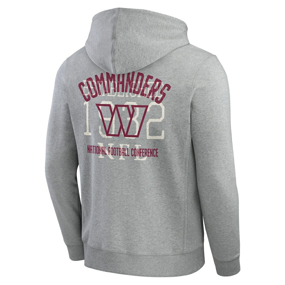 Washington Commanders Darius Rucker Collection Vintage Stripe Full-Zip Hoodie - Heather Gray for sale