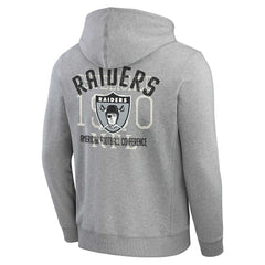 Las Vegas Raiders Darius Rucker Collection Vintage Stripe Full-Zip Hoodie - Heather Gray for sale