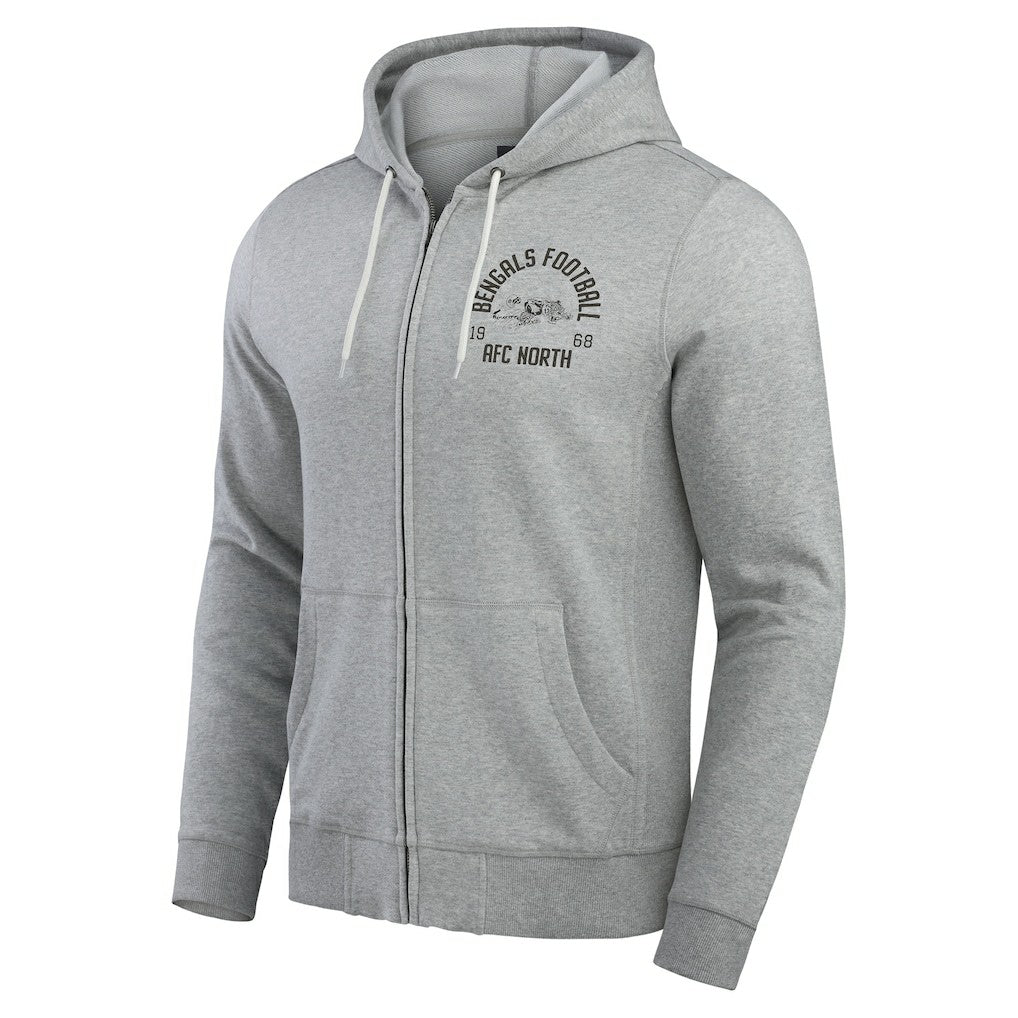 Cincinnati Bengals Darius Rucker Collection Vintage Stripe Full-Zip Hoodie - Heather Gray outlet