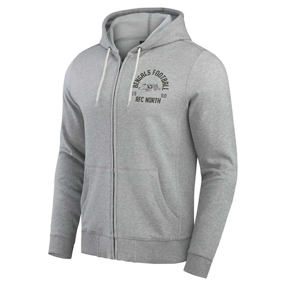Cincinnati Bengals Darius Rucker Collection Vintage Stripe Full-Zip Hoodie - Heather Gray outlet