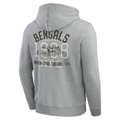 Cincinnati Bengals Darius Rucker Collection Vintage Stripe Full-Zip Hoodie - Heather Gray outlet