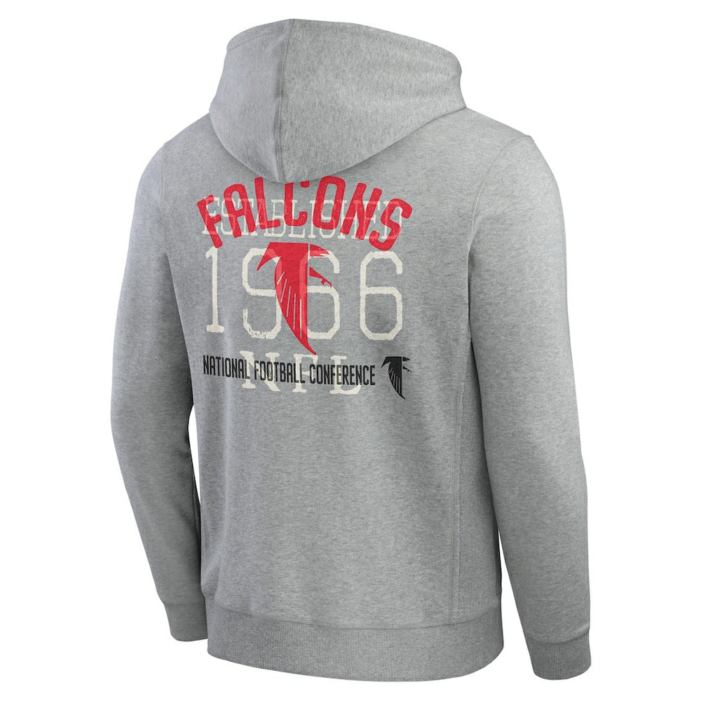 Atlanta Falcons Darius Rucker Collection Vintage Stripe Full-Zip Hoodie - Heather Gray for sale