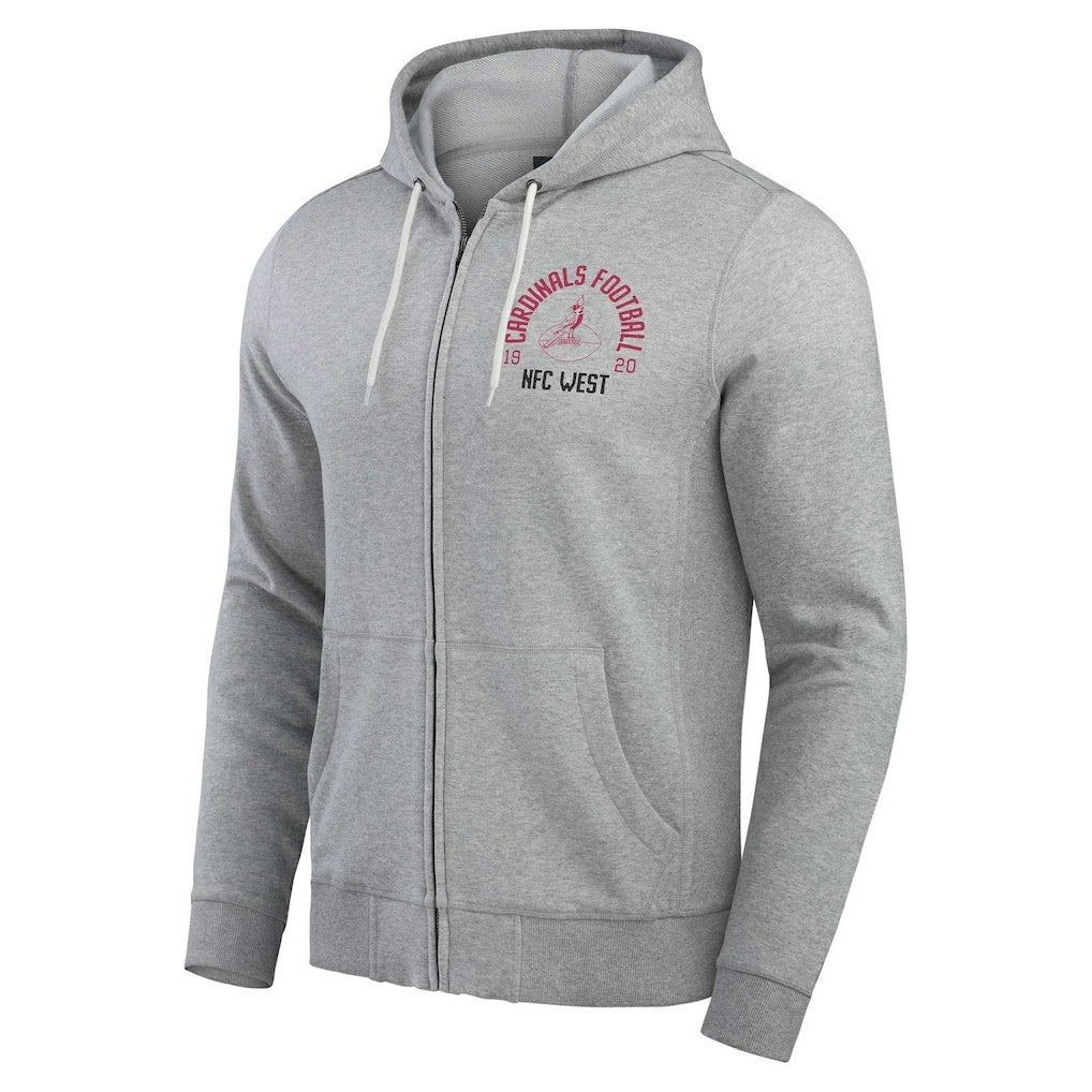 Arizona Cardinals Darius Rucker Collection Vintage Stripe Full-Zip Hoodie - Heather Gray online