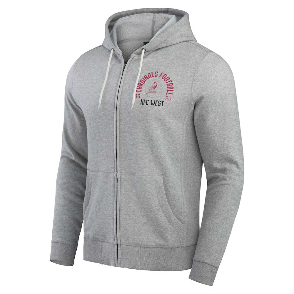 Arizona Cardinals Darius Rucker Collection Vintage Stripe Full-Zip Hoodie - Heather Gray online