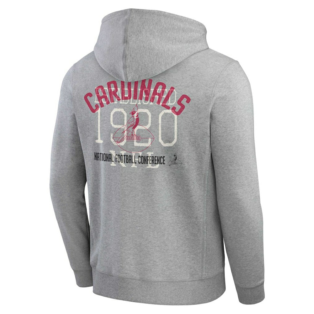 Arizona Cardinals Darius Rucker Collection Vintage Stripe Full-Zip Hoodie - Heather Gray online