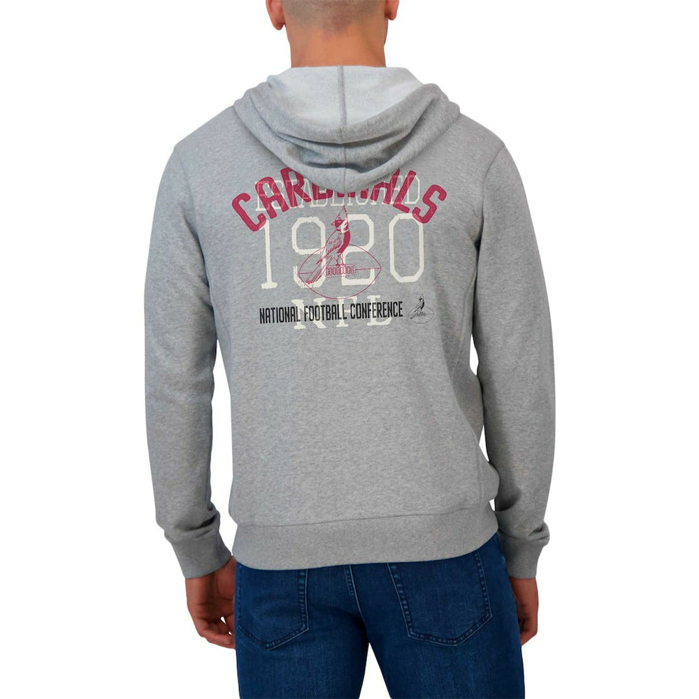 Arizona Cardinals Darius Rucker Collection Vintage Stripe Full-Zip Hoodie - Heather Gray online