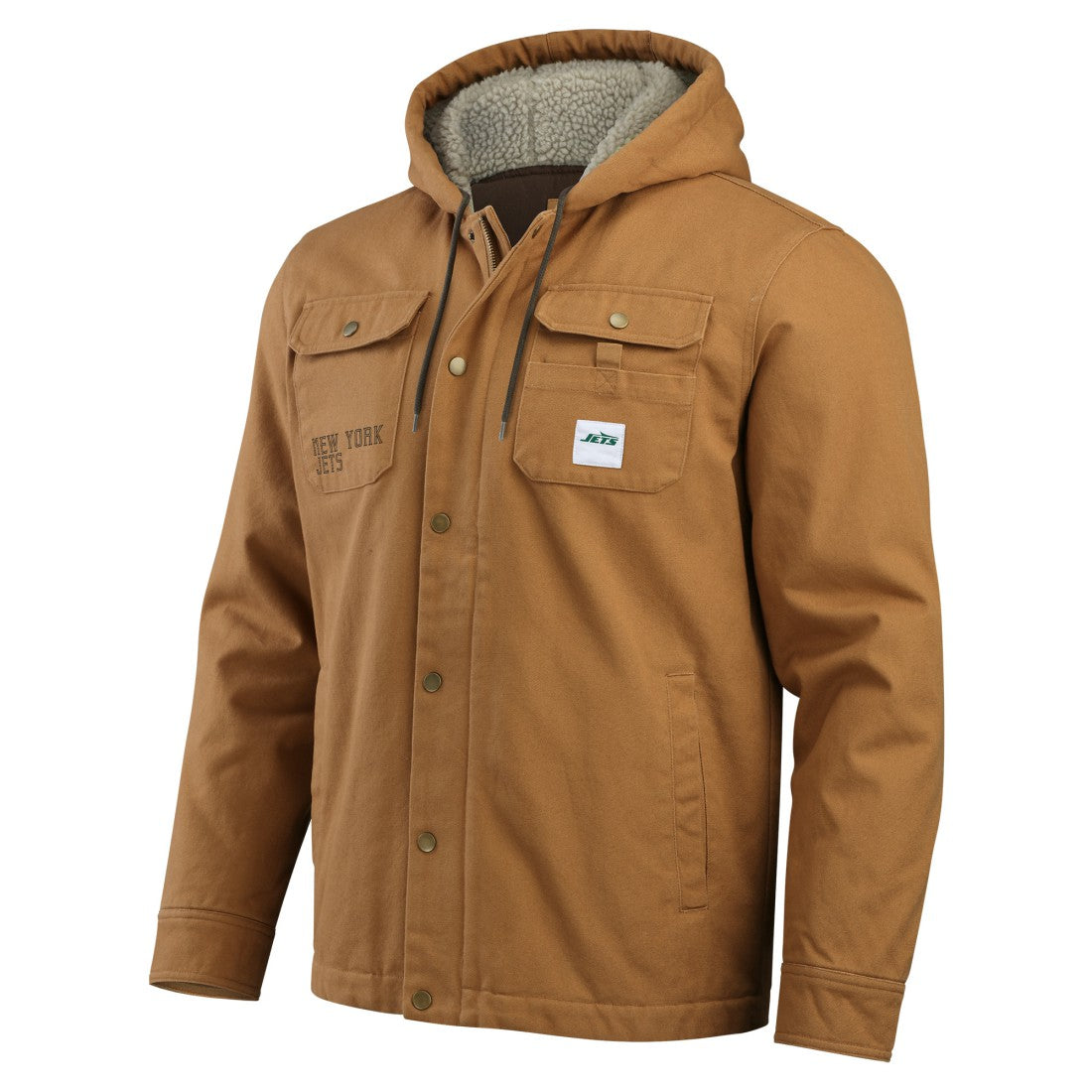 New York Jets Darius Rucker Collection Canvas Full-Zip Hoodie Jacket - Tan on sale