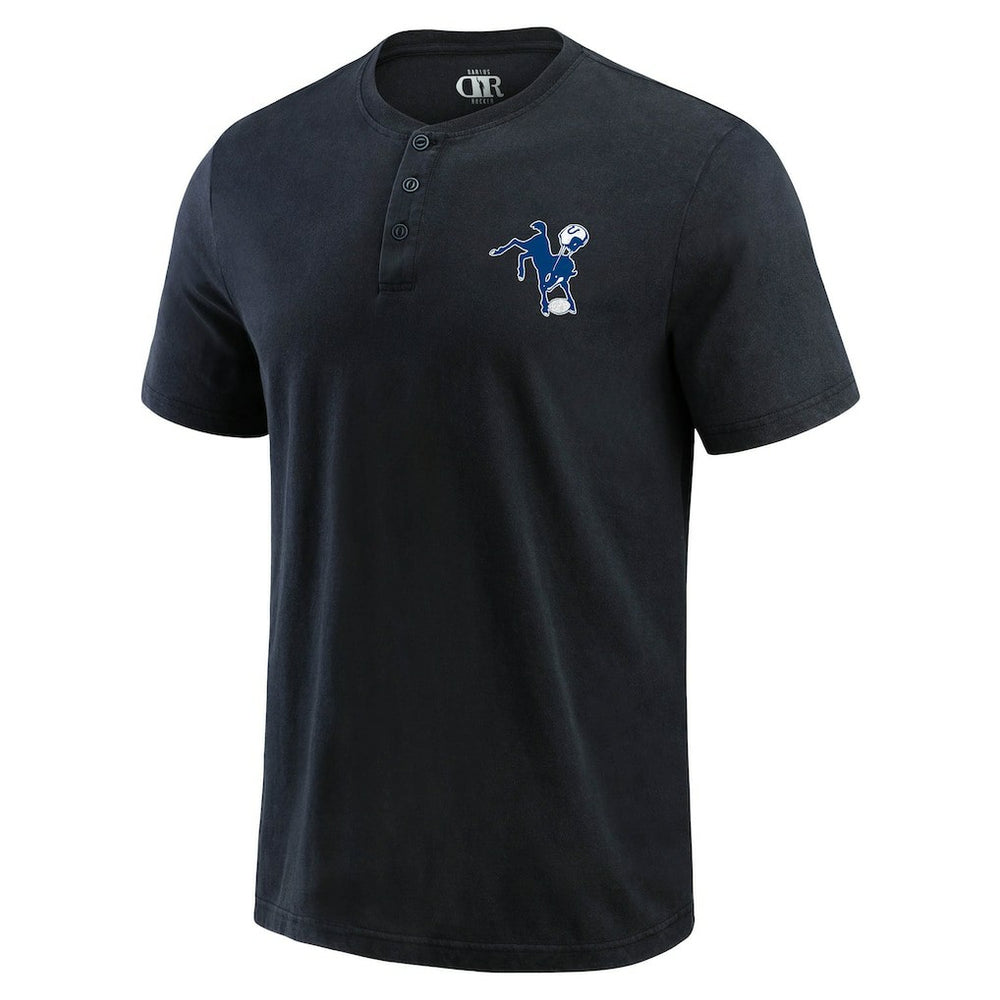 Indianapolis Colts Darius Rucker Collection Washed Henley T-Shirt - Black online