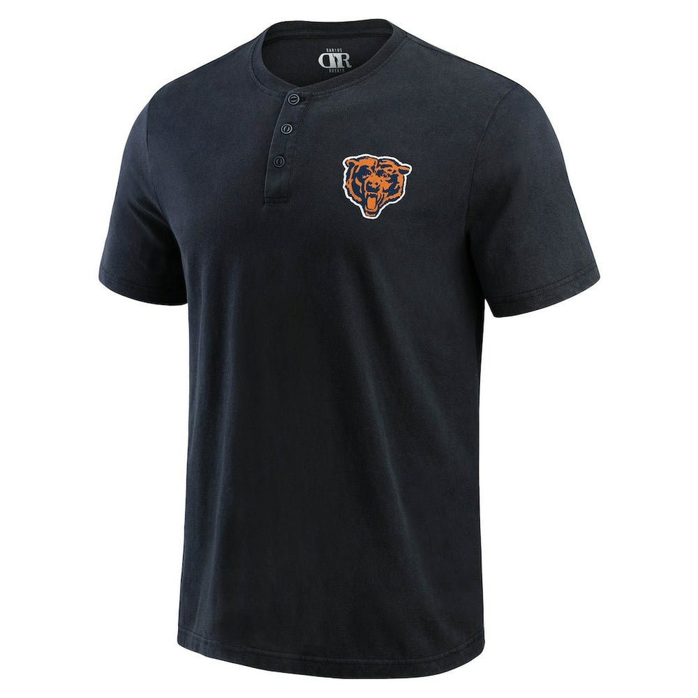 Chicago Bears Darius Rucker Collection Washed Henley T-Shirt - Black outlet