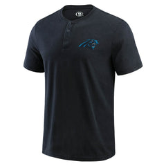 Carolina Panthers Darius Rucker Collection Washed Henley T-Shirt - Black discount