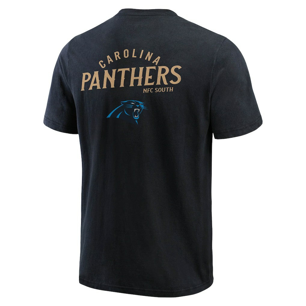 Carolina Panthers Darius Rucker Collection Washed Henley T-Shirt - Black discount
