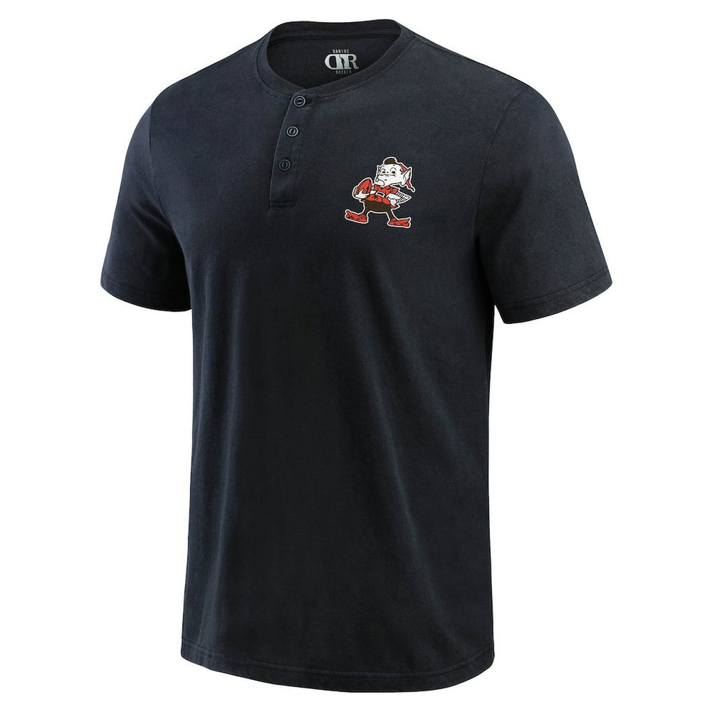 Cleveland Browns Darius Rucker Collection Washed Henley T-Shirt - Black discount