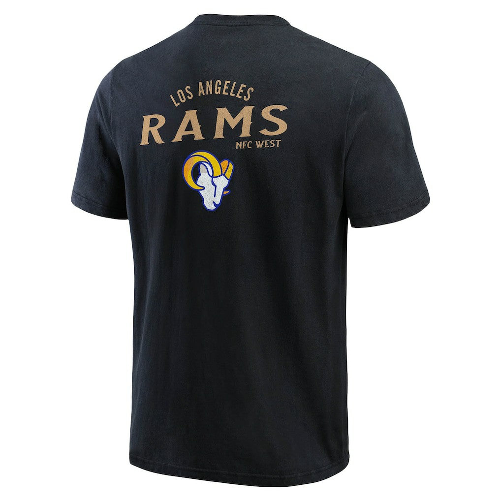 Los Angeles Rams Darius Rucker Collection Washed Henley T-Shirt - Black online