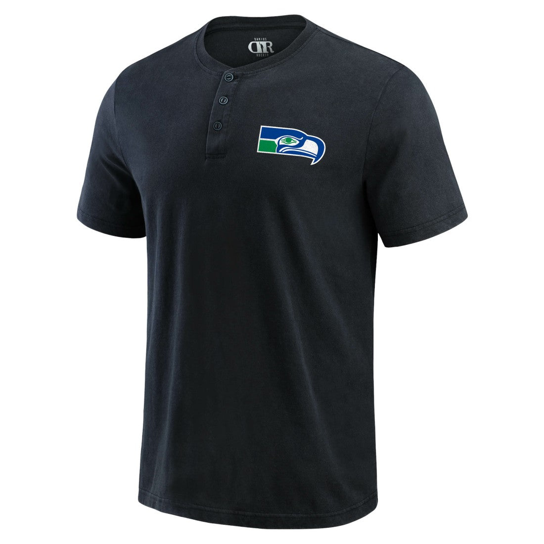 Seattle Seahawks Darius Rucker Collection Washed Henley T-Shirt - Black online