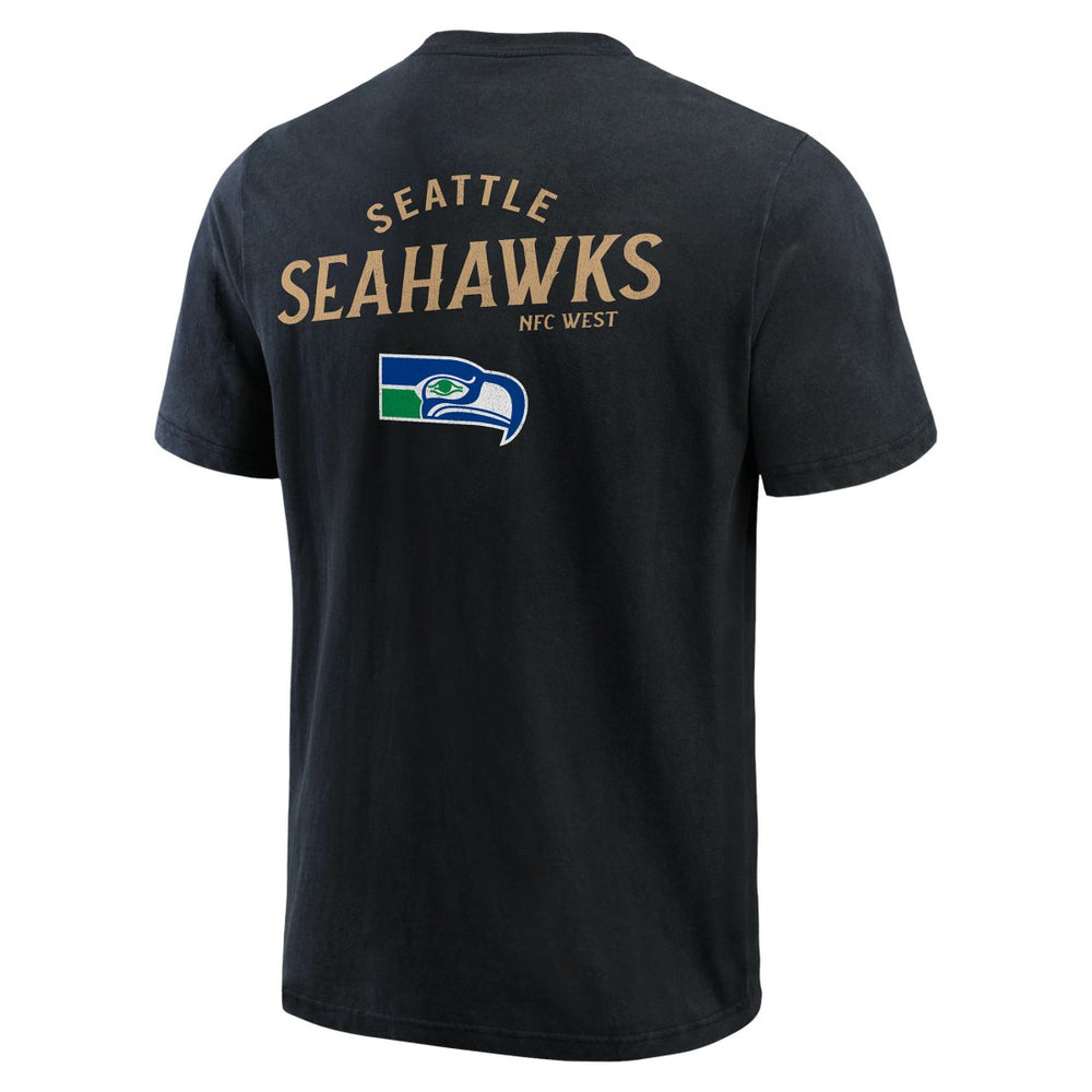 Seattle Seahawks Darius Rucker Collection Washed Henley T-Shirt - Black online