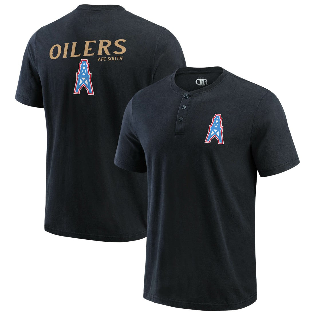 Tennessee Titans Darius Rucker Collection Washed Henley T-Shirt - Black sale